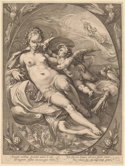 Venus en Cupido door Hendrick Goltzius