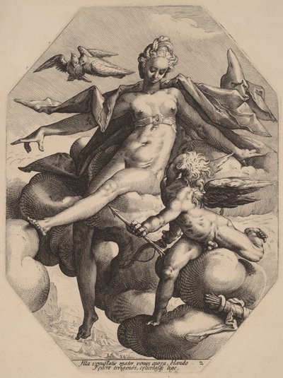 Venus en Cupido door Hendrick Goltzius