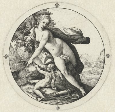 Venus en Cupido door Hendrick Goltzius