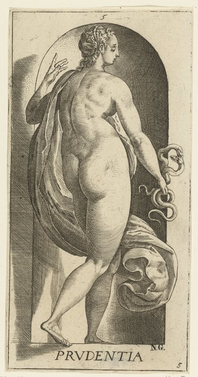 Voorzichtigheid door Hendrick Goltzius