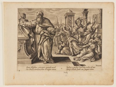 Het martelaarschap van Matteüs, uit Het martelaarschap van Christus en de apostelen door Hendrick Goltzius