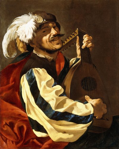 Een luitspeler door Hendrick ter Brugghen