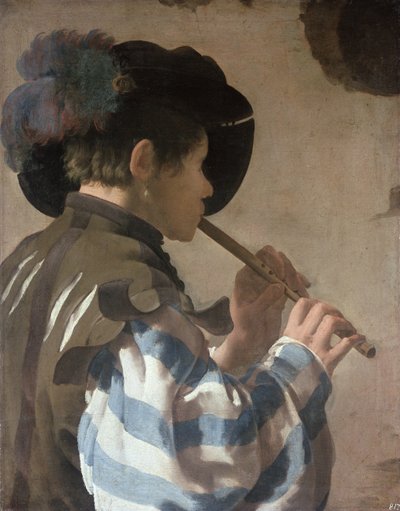 Knaap die een fluit speelt door Hendrick ter Brugghen