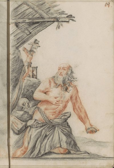 Boetvaardige Hieronymus door Hendrick van Beaumont