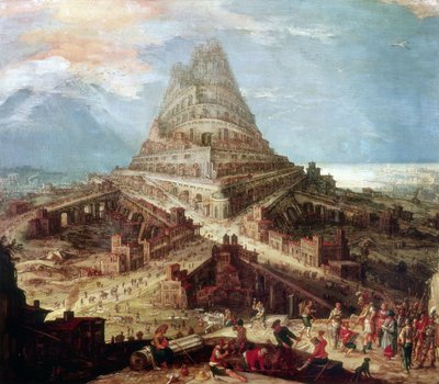 Bouw van de Toren van Babel door Hendrick van Cleve