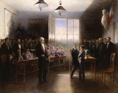Bezoek van president Felix Faure aan de Institution Nationale des Sourds-Muets door Hendrieus Jacobus Burgers