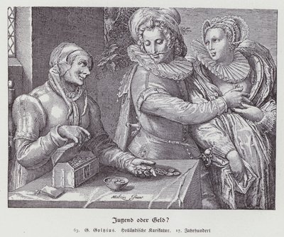 Ongelijke Liefde door Hendrik (after) Goltzius