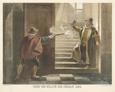 Moord op Willem van Oranje, 1584 door Hendrik Albert van Trigt