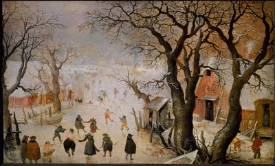 Winterlandschap in Nederland door Hendrik Avercamp