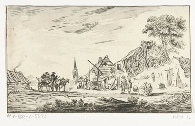 Dorpsgezicht door Hendrik Busserus