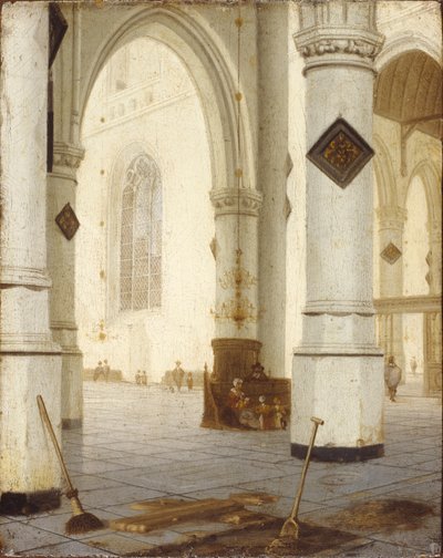 Kerkinterieur door Hendrik Cornelisz. van Vliet