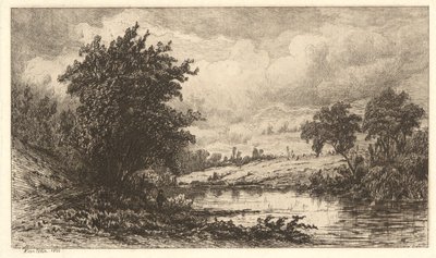 Bucolische Vijver door Hendrik Dirk Kruseman van Elten