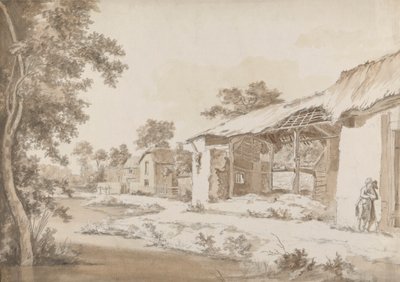 Vervallen Boerderij bij Coombe in Gittisham in Devonshire, drie mijl van Honiton, Devon door Hendrik Frans de Cort
