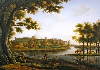Uitzicht op Windsor Castle vanuit Eton door Hendrik Frans de Cort