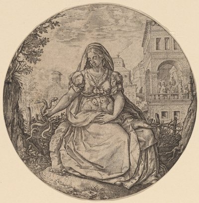 Allegorie van Voorzichtigheid door Hendrik Goltzius