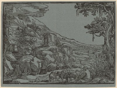 Arcadisch Landschap door Hendrik Goltzius