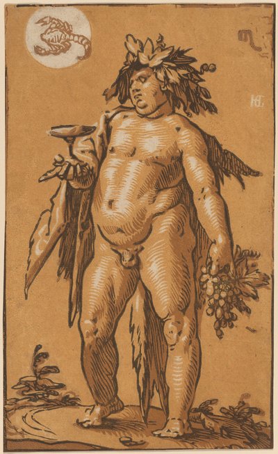 Bacchus door Hendrik Goltzius