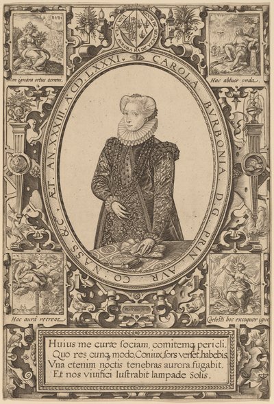 Charlotte van Bourbon door Hendrik Goltzius