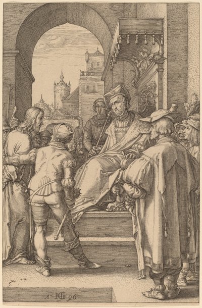 Christus voor Pilatus door Hendrik Goltzius