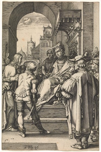 Christus voor Pilatus door Hendrik Goltzius