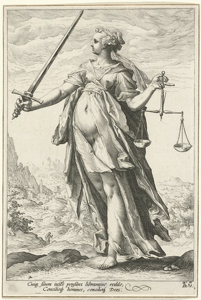 Rechtvaardigheid door Hendrik Goltzius