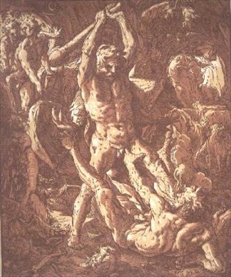 Hercules Doodt Cacus door Hendrik Goltzius