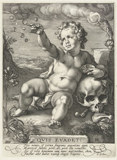 Homo Bulla, 1594 door Hendrik Goltzius