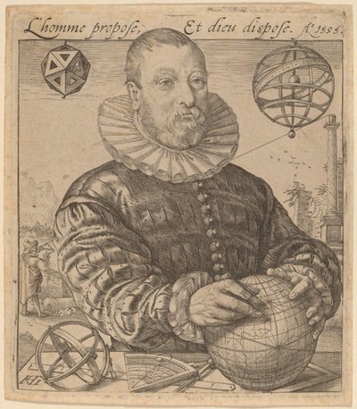 Nicolaus Petri van Deventer door Hendrik Goltzius