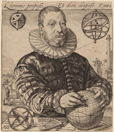 Nicolaus Petri van Deventer door Hendrik Goltzius