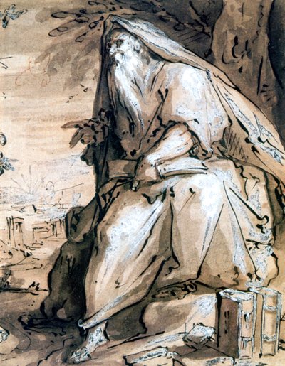 Profeet, c1600 door Hendrik Goltzius