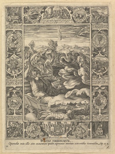 Punitio Malorum, uit Allegorieën van het Christelijk Geloof door Hendrik Goltzius