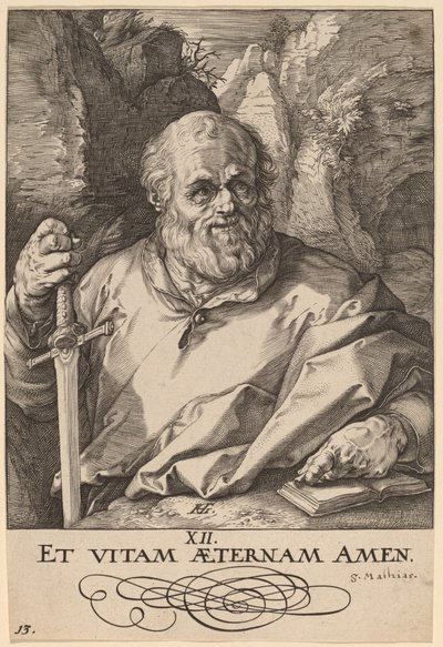 Sint Matthias door Hendrik Goltzius