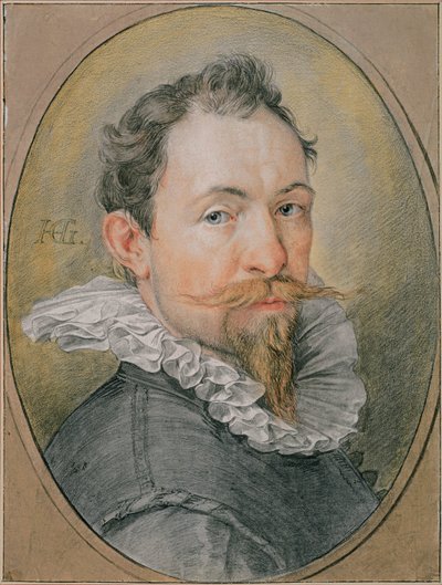 Zelfportret, ca. 1594 door Hendrik Goltzius