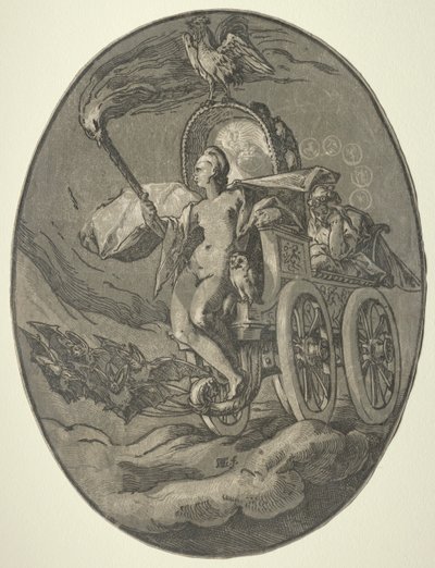 Zeven godheden: Nox Nacht, 1588-1590 door Hendrik Goltzius