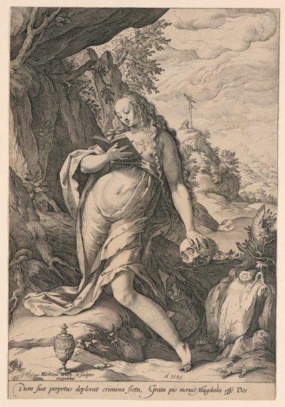 St. Maria Magdalena Boetvaardig door Hendrik Goltzius
