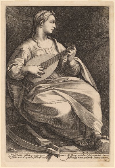 Terpsichore door Hendrik Goltzius