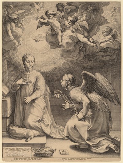 De Annunciatie door Hendrik Goltzius