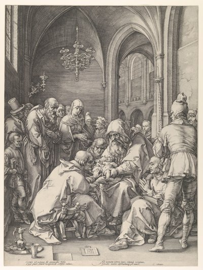 De besnijdenis door Hendrik Goltzius