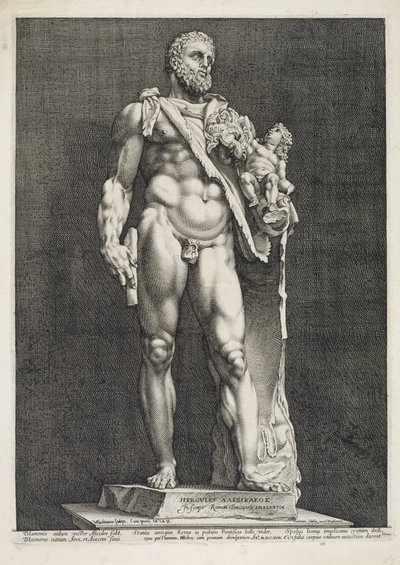 De Keizer Commodus als Hercules door Hendrik Goltzius