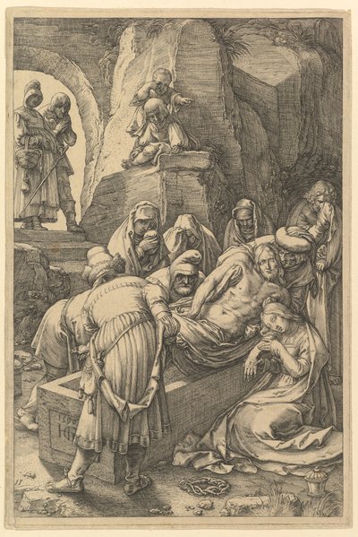 De Graflegging, uit De Passie van Christus door Hendrik Goltzius