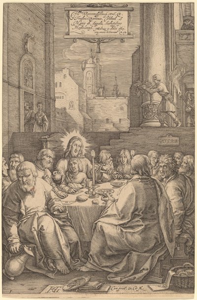 Het Laatste Avondmaal door Hendrik Goltzius