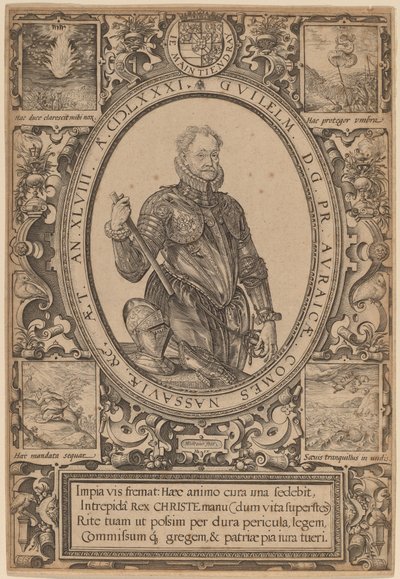Willem, Graaf van Nassau, Prins van Oranje door Hendrik Goltzius