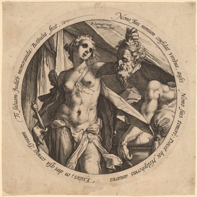 Judith met het Hoofd van Holofernes door Hendrik Goltzius, after Bartholomaeus Spranger