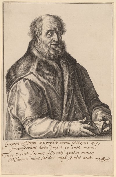 Johannes Zurenus (Jan van Zuren) door Hendrik Goltzius after Maerten van Heemskerck