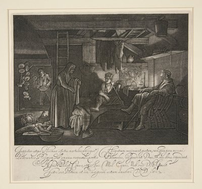 Jupiter en Mercurius in het Huis van Philemon en Baucis door Hendrik Goudt