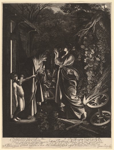 De Bespotting van Ceres door Hendrik Goudt after Adam Elsheimer