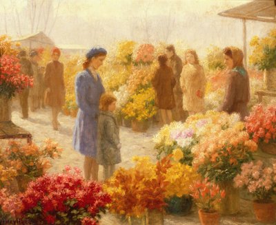 Bloemenmarkt door Hendrik Heyligers
