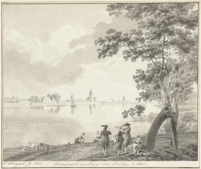 Gezicht op Dodewaard en Hien door Hendrik Hoogers