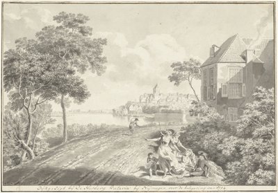 Gezicht op Nijmegen door Hendrik Hoogers