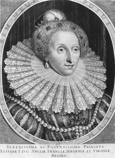 Elizabeth I, Koningin van Engeland door Hendrik I Hondius
